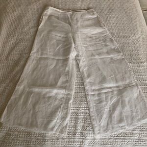 Faithfull the brand women’s pants white size 6 100% linen